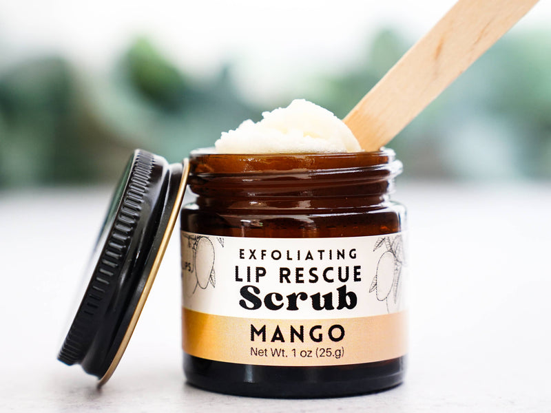 Lip Rescue Exfoliating Sugar Scrub 1oz Jar: Mango