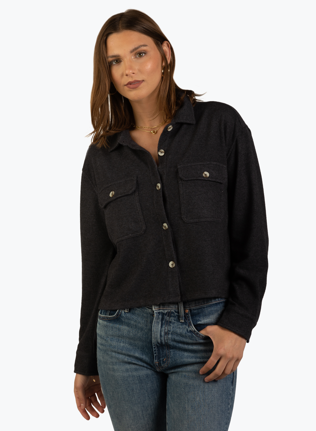 CROP SHIRT JACKET True