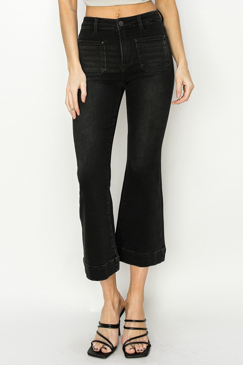 Black jean with patch pockets