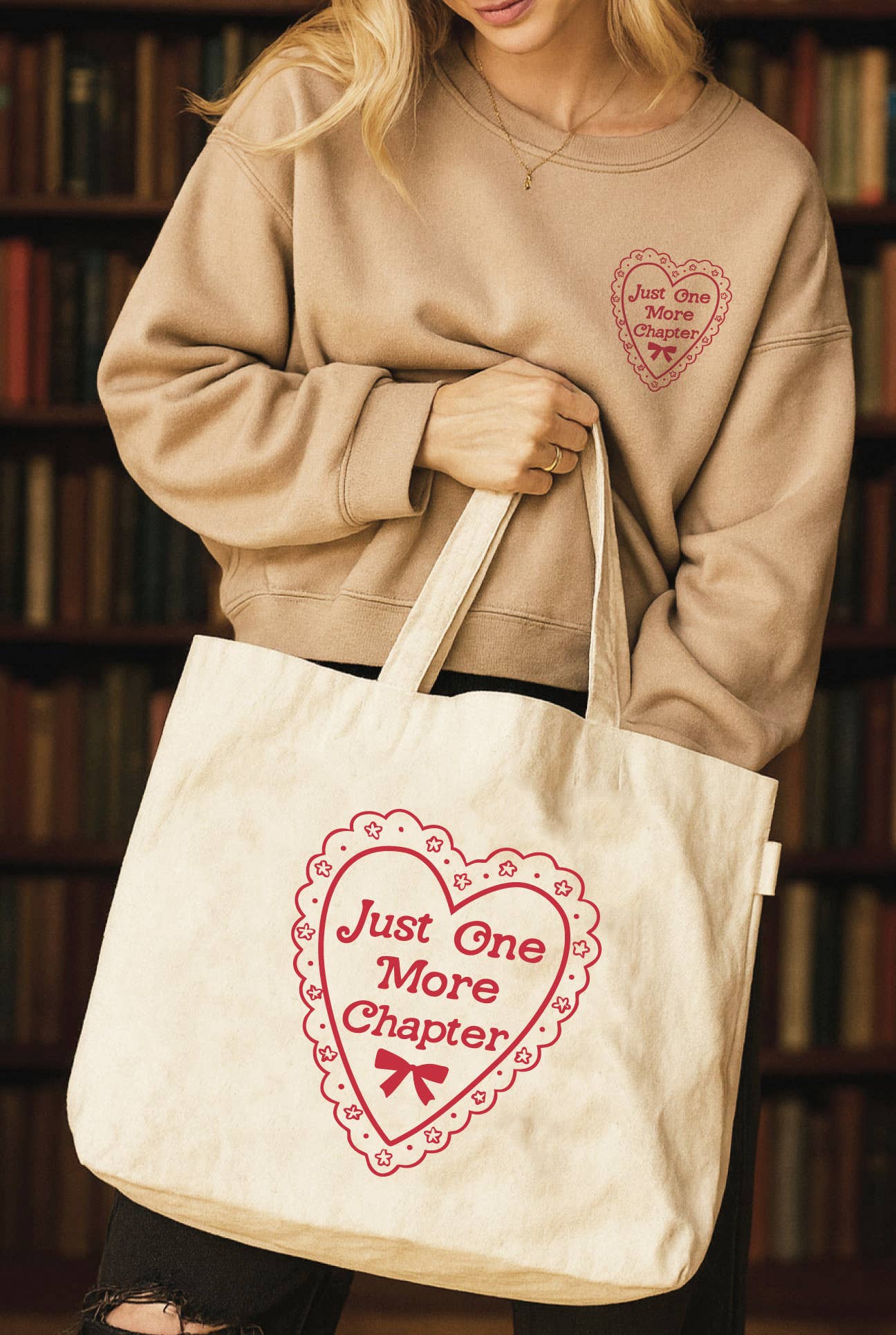 JUST ONE MORE CHAPTER Canvas Tote Bag