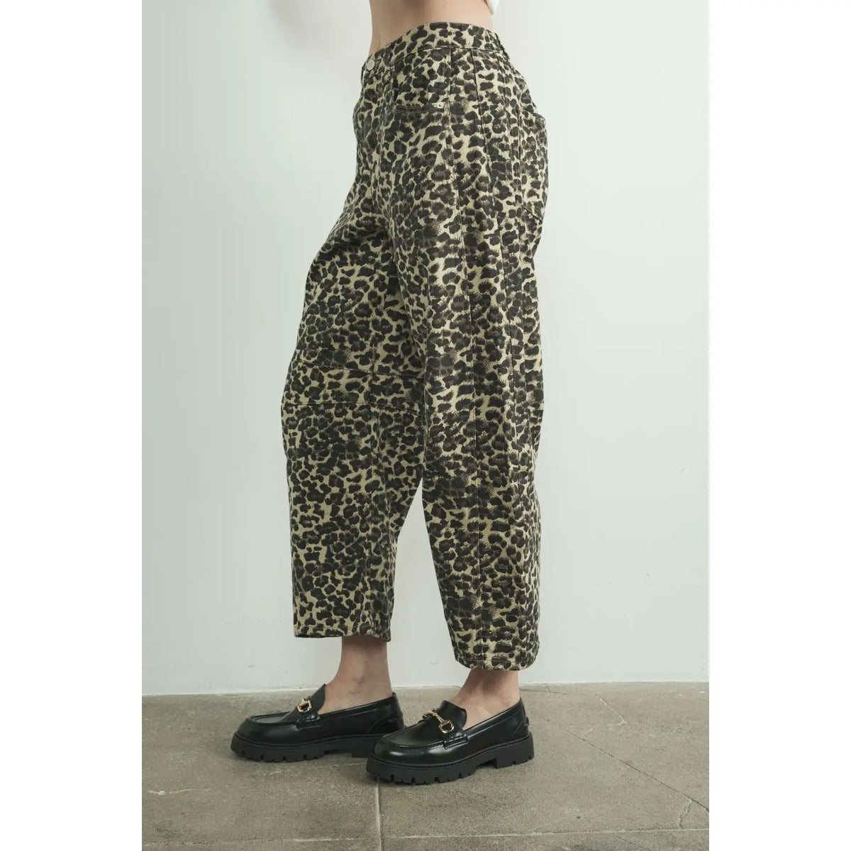 Relaxed Animal Print Pants