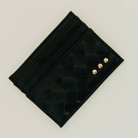 Mariah Woven Small Card Holder Wallet