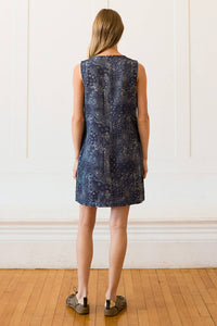 Washed Bandana Print Sleeveless Shift Dress