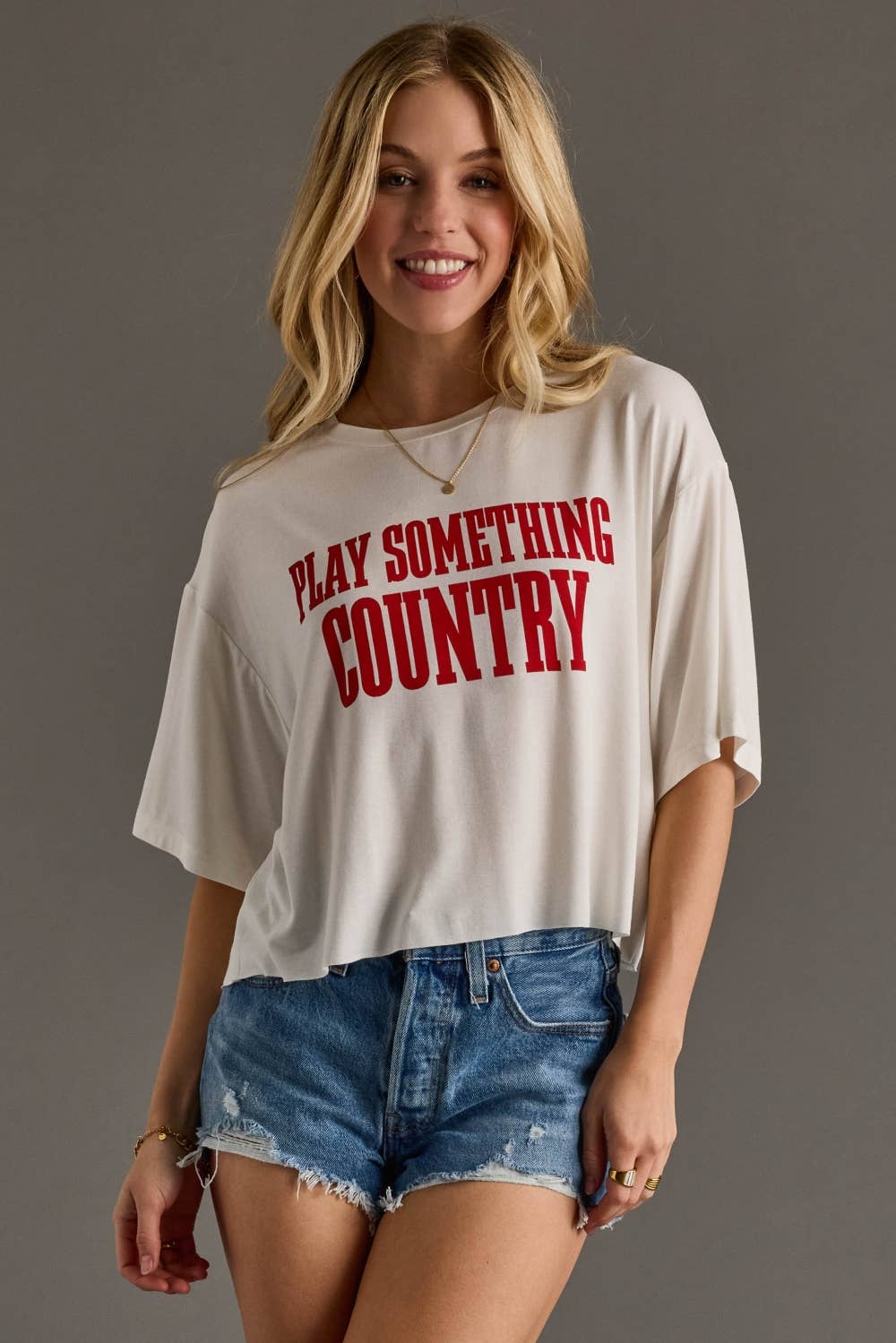 Play Something Country Cropped Tee