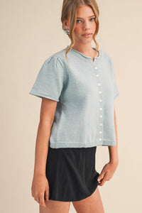 Short Sleeve Sweater Cardigan