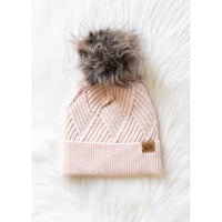 The Blush Knit Pom Hat