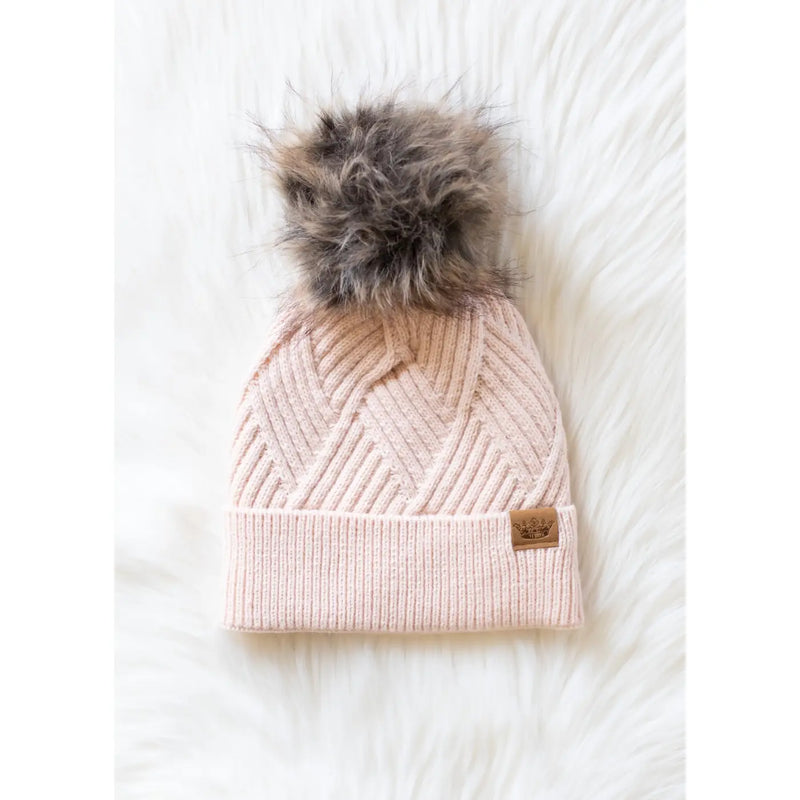 The Blush Knit Pom Hat