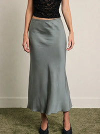 Satin Flare Skirt
