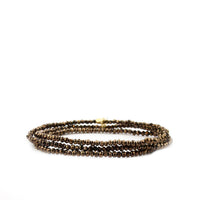 Mini stretch crystal beaded wrap bracelet