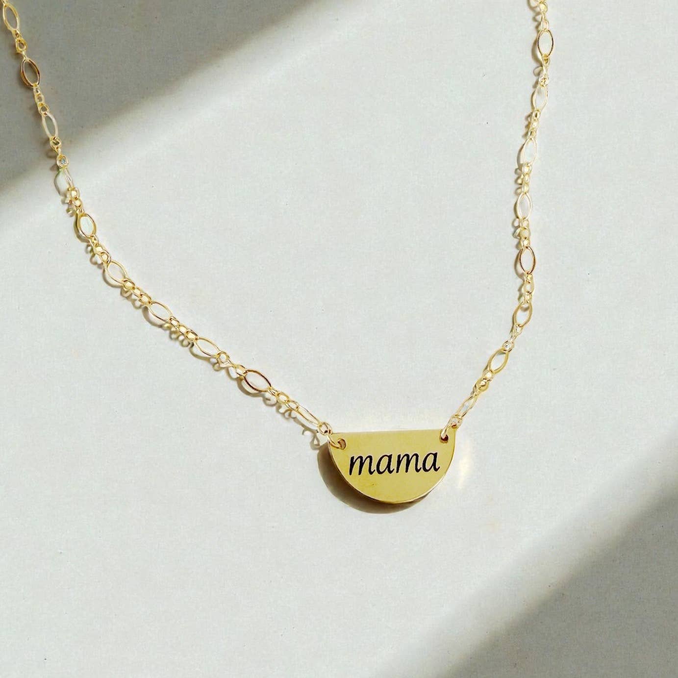 Happy Mama Pendant Gold Filled Necklace