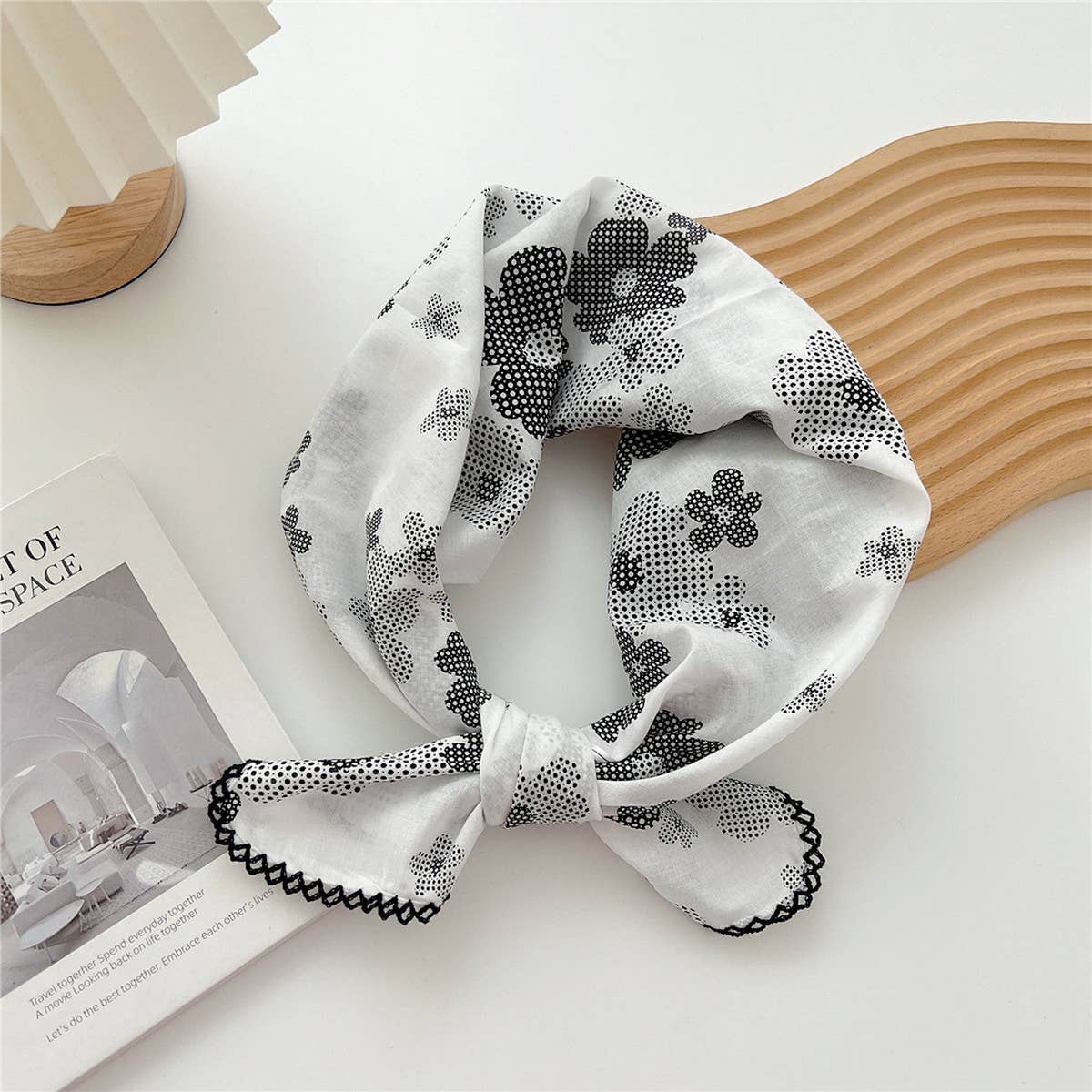Cotton Linen Square Scarf