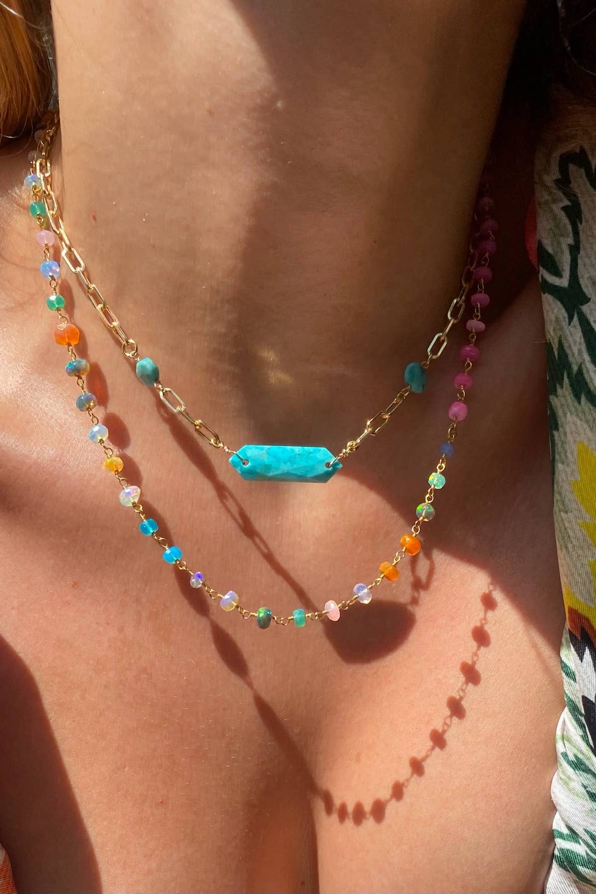 NEON RAINBOW OPAL NECKLACE