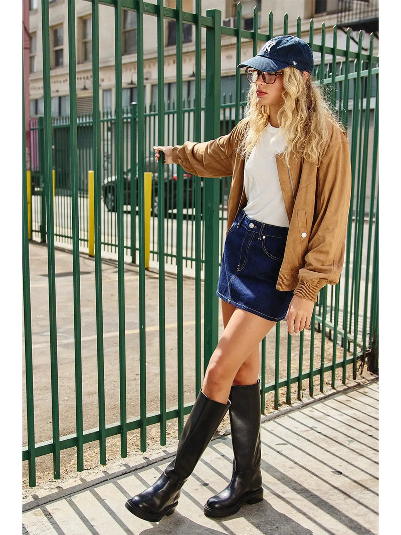 The Suede Blouson Jacket