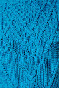 Round Neck Cable Knit Sweater Vest