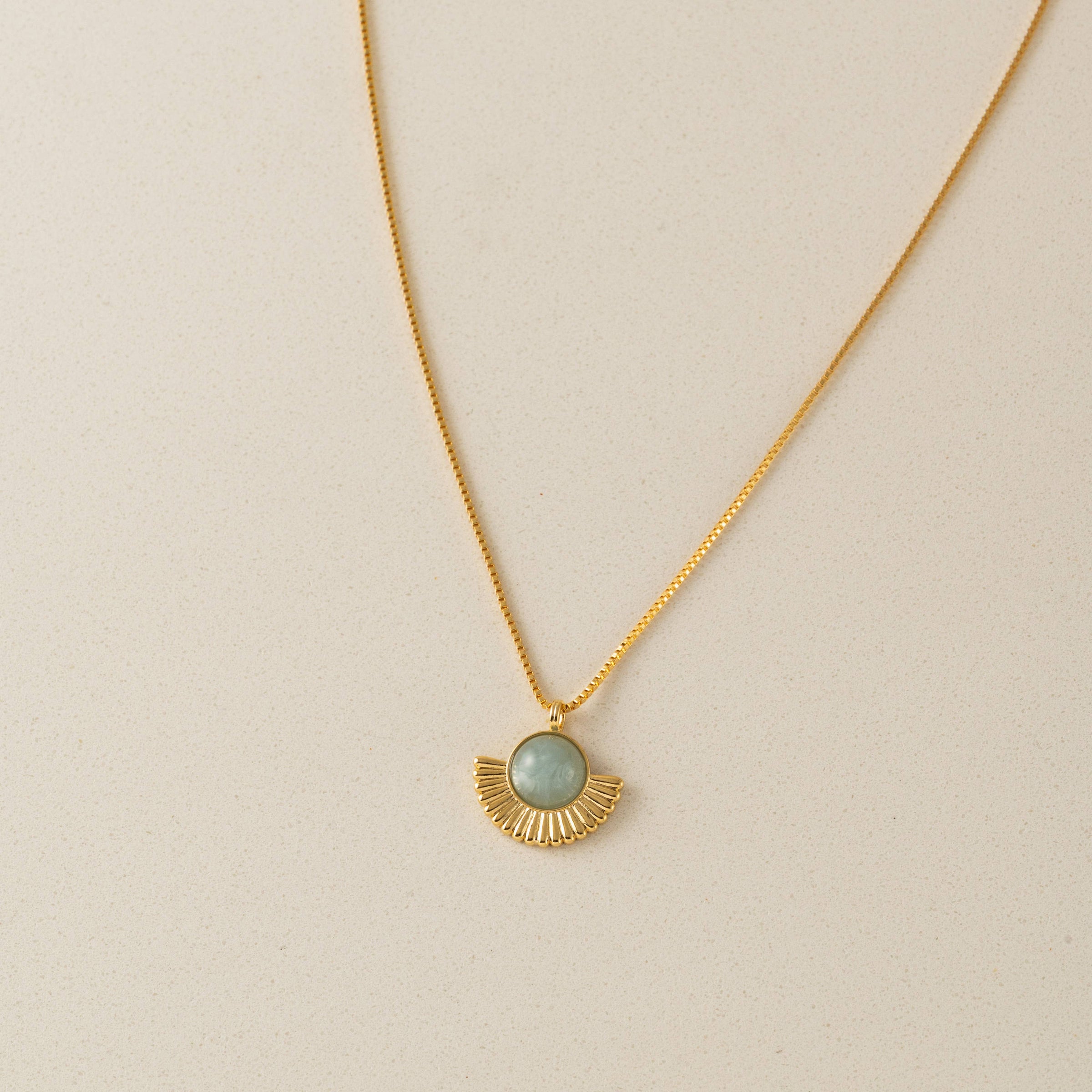 Moonpetal Pendant Necklace | Homaica Stone | Gold-Plated