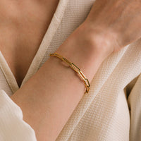 Bold Paperclip Bracelet | Gold Bracelet | Minimalist Jewelry