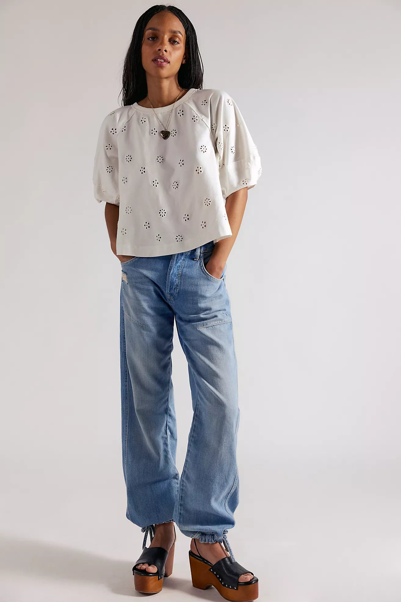 Jessie Eyelet Tee