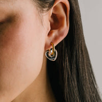 Corazon Hoop Earrings | Gold Hoop Earrings | Drop Earrings