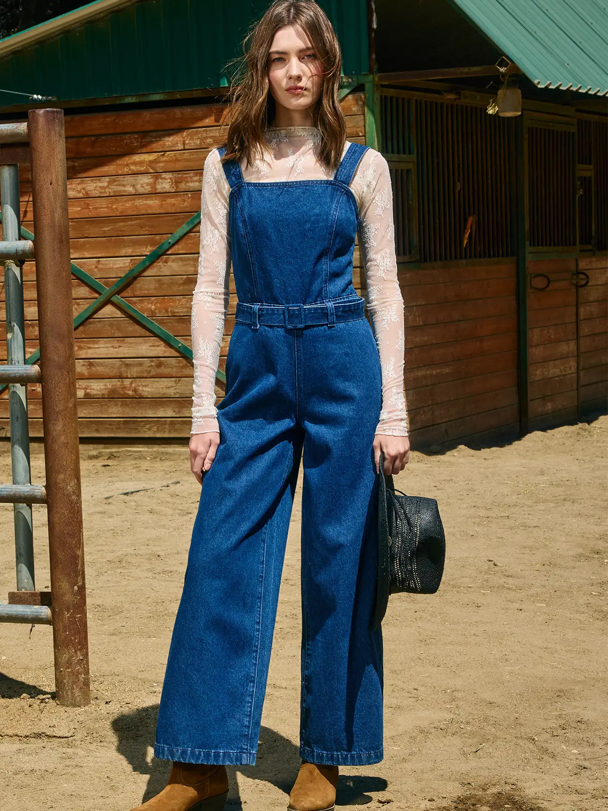 Denim Wide Fit Jumpsuit