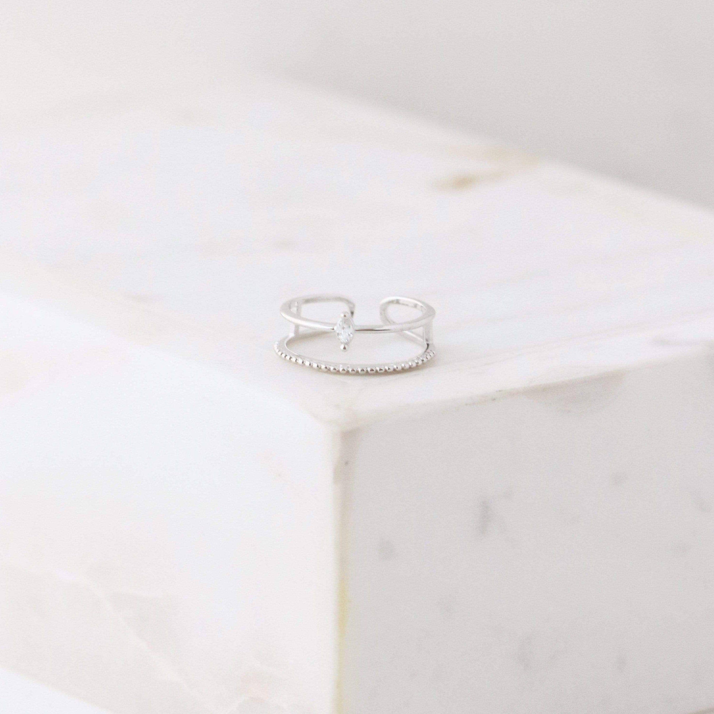 Marquise Ring | Stacked Look Ring | Cubic Zirconia Ring