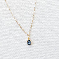 Rain Petite CZ Necklace Gold Filled