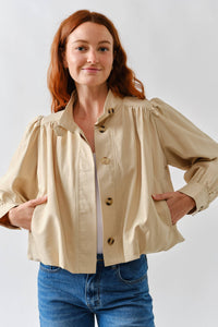 SHORT BALLON TRENCH JACKET