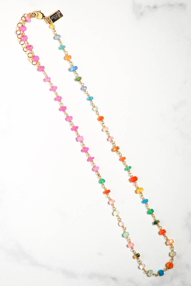 NEON RAINBOW OPAL NECKLACE