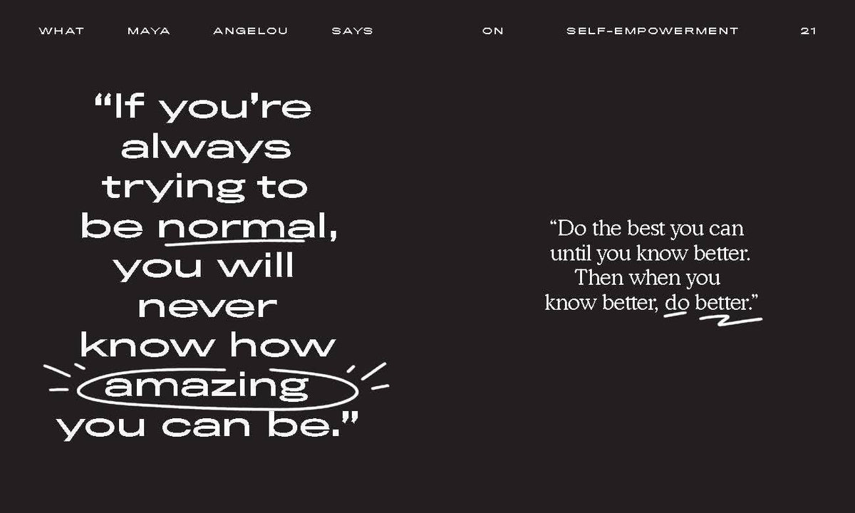 What Maya Angelou Says