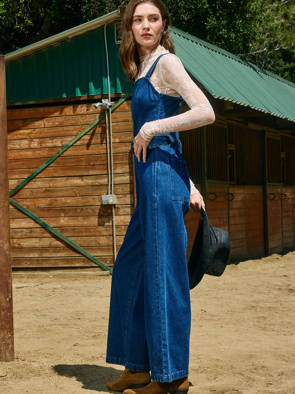Denim Wide Fit Jumpsuit