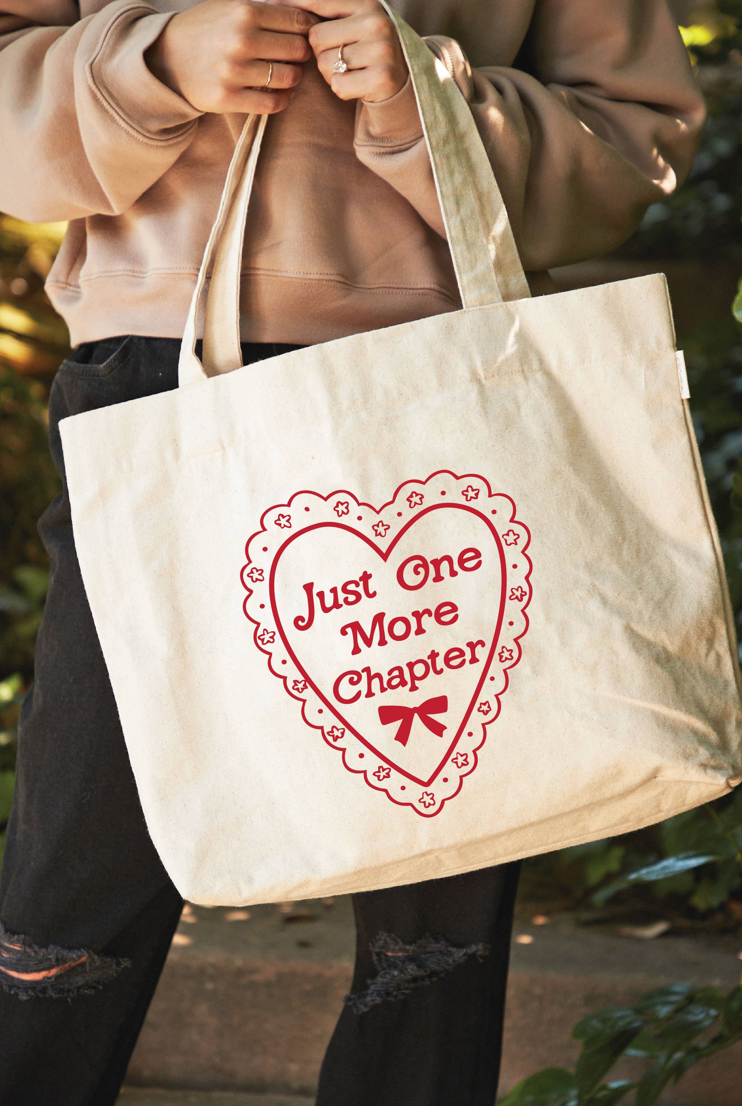 JUST ONE MORE CHAPTER Canvas Tote Bag
