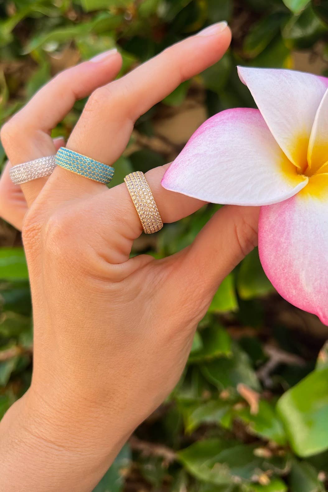 MINI BILLIONAIRE RING- 14K GOLD VERMEIL CIGAR BAND RING