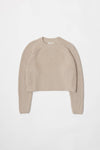 The Devin Sweater | Two Tone Cropped  Ribbed Sweater