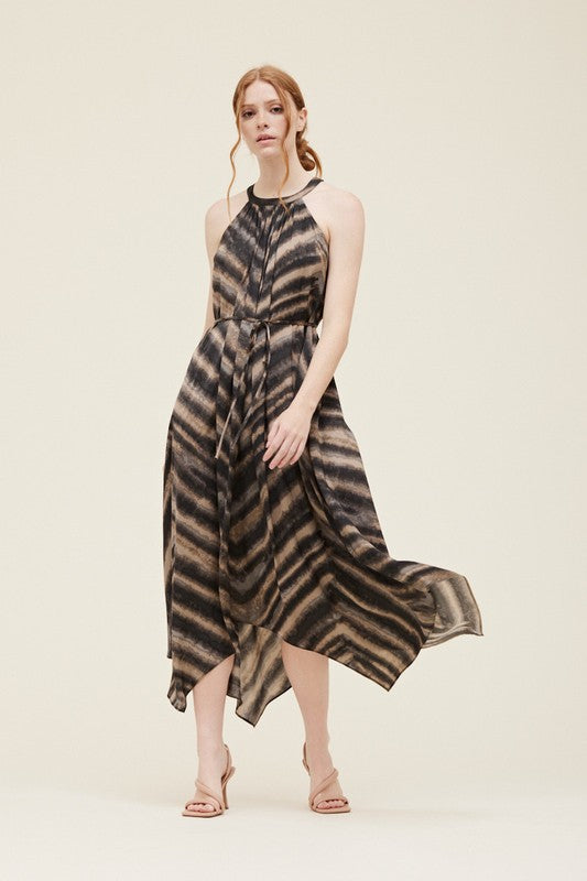 Halter Printed Maxi Dress