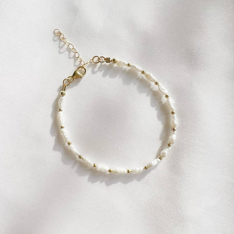 Stone Harbor Freshwater Pearl Gold Filled Beaded Bracelet