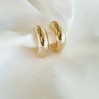 Ellie Chunky Tube Hoops Earrings Gold Filled