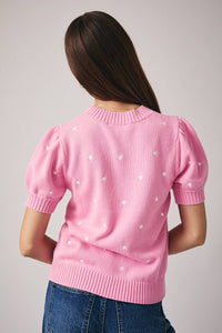 Polka Dot Embroidered Sweater