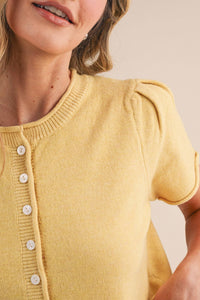Short Sleeve Sweater Cardigan