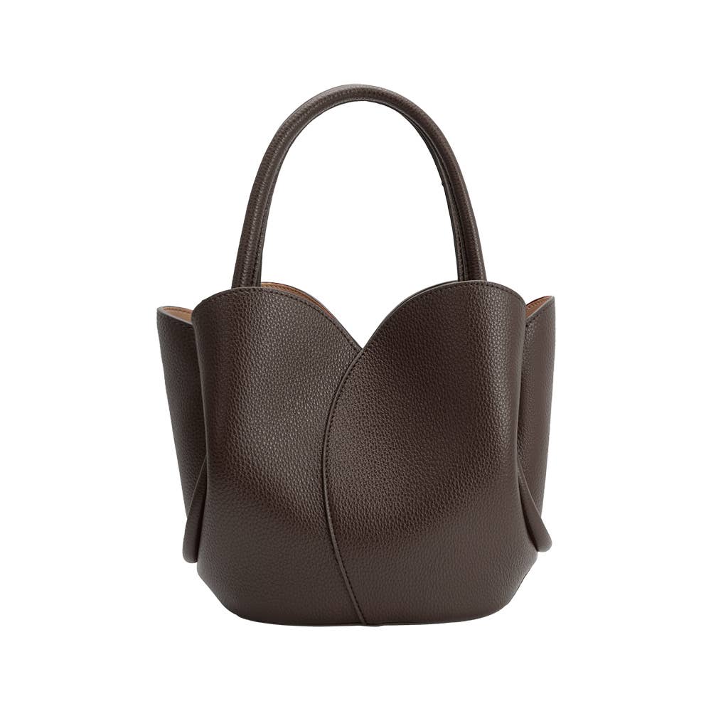 Tulip Choco Recycled Vegan Leather Top Handle