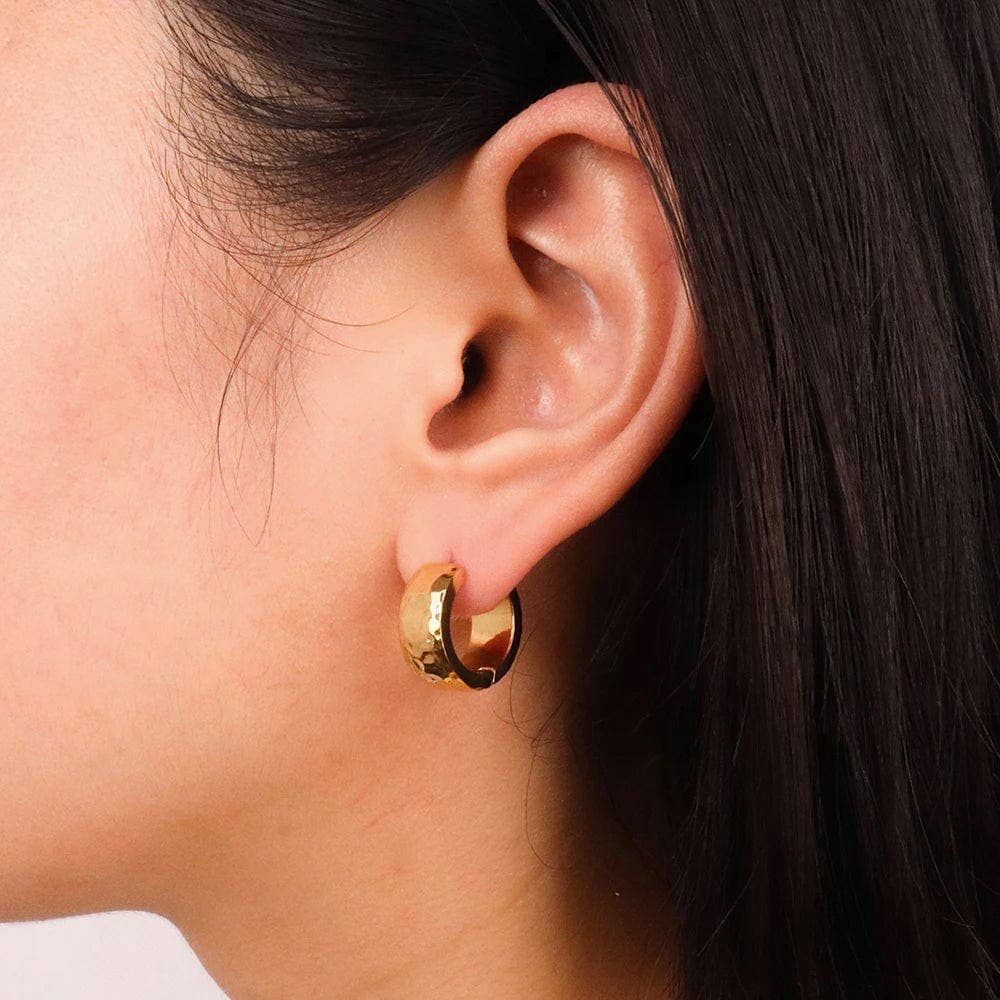 Kirra Hoop Earrings | Waterproof Hoop Earrings | Gold Hoops
