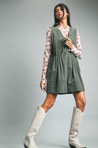 THE CORDUROY PLEATED ROMPER