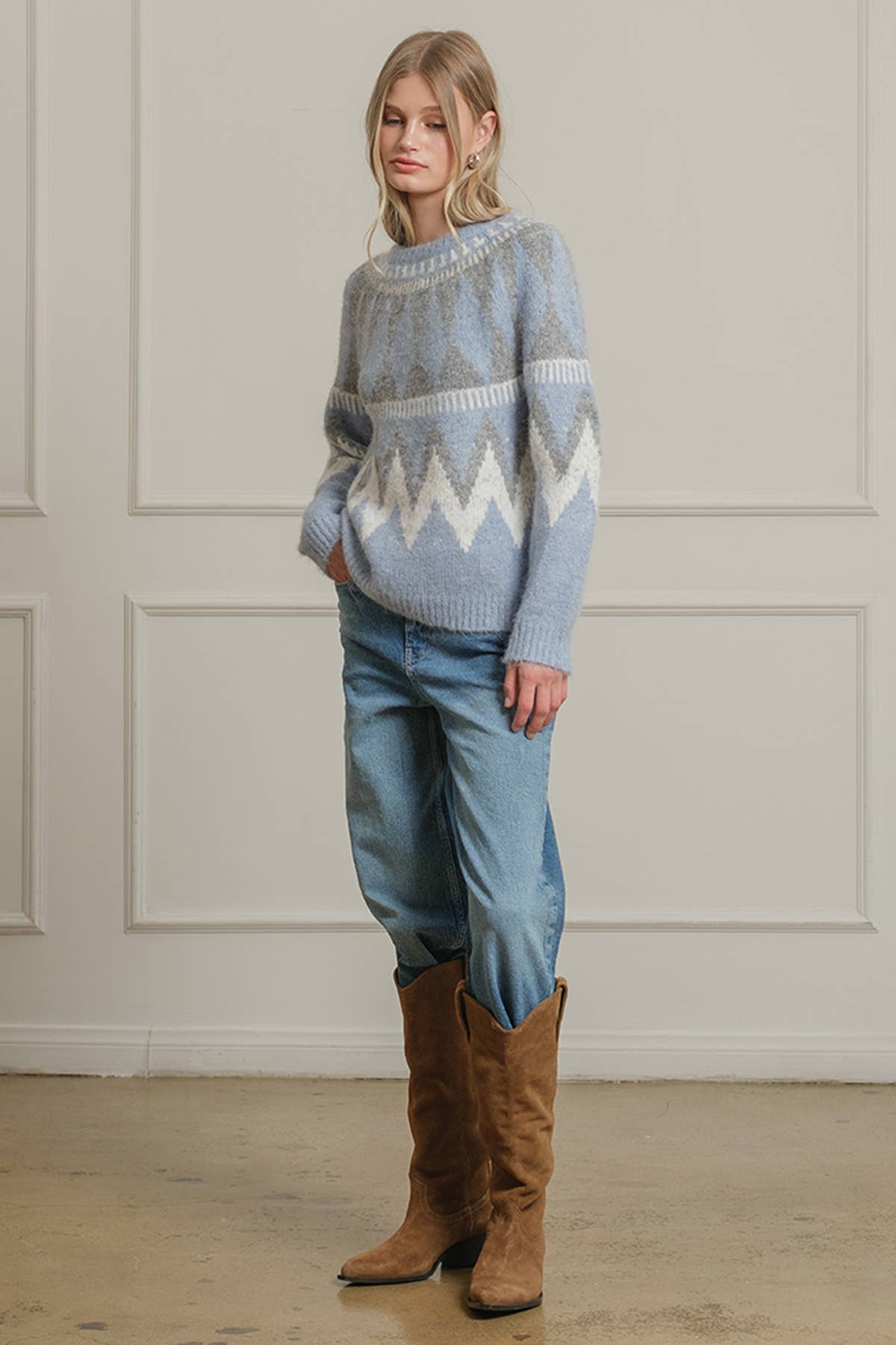 Alpine Diamond Jacquard Sweater