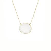 Faceted glass necklace