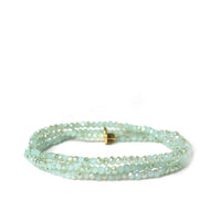 Mini stretch crystal beaded wrap bracelet