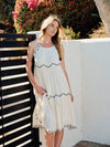 EMBROIDERED TIER DRESS