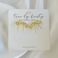 All Wrapped Up Bow Gold Filled Stud Earrings