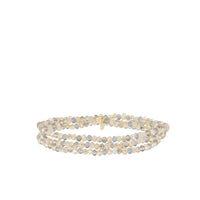 Mini stretch crystal beaded wrap bracelet