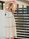 EMBROIDERED TIER DRESS
