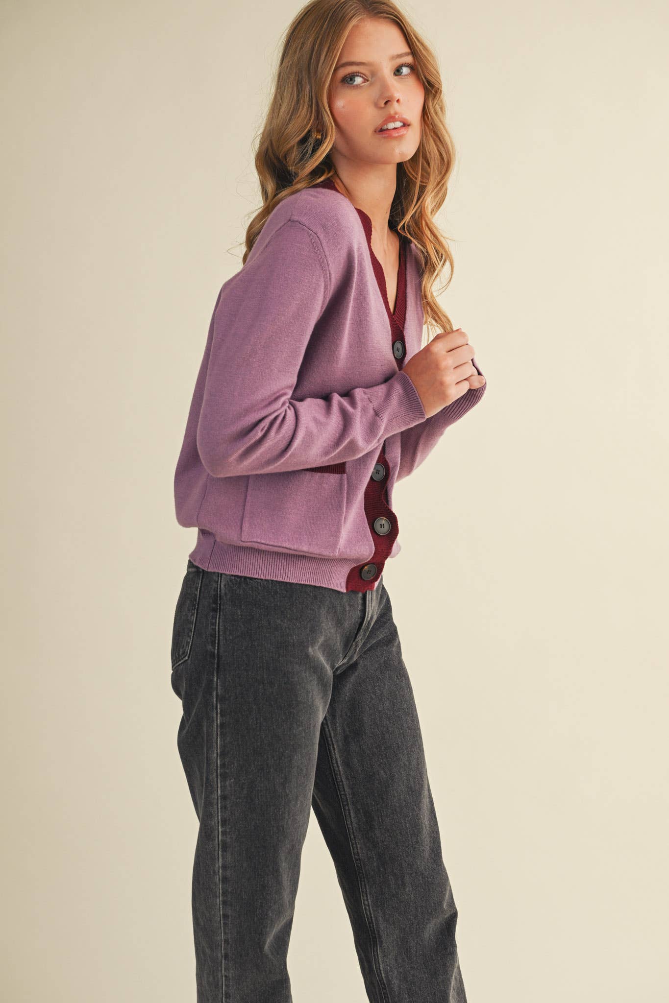 Scalloped Sweater Cardigan