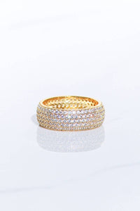 MINI BILLIONAIRE RING- 14K GOLD VERMEIL CIGAR BAND RING