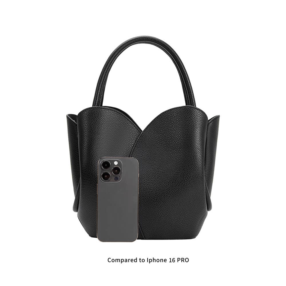 Tulip Choco Recycled Vegan Leather Top Handle